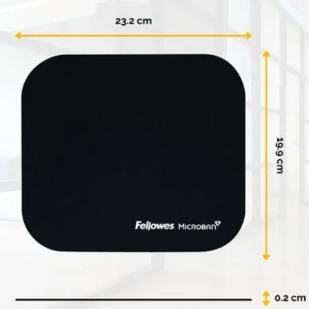 Fellowes Alfombrilla para Ratón Microban Negro Fellowes Alfombrilla para Ratón Microban Negro